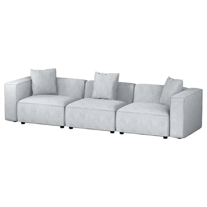 Modular Sofa Chaise Set 3-seater Grey