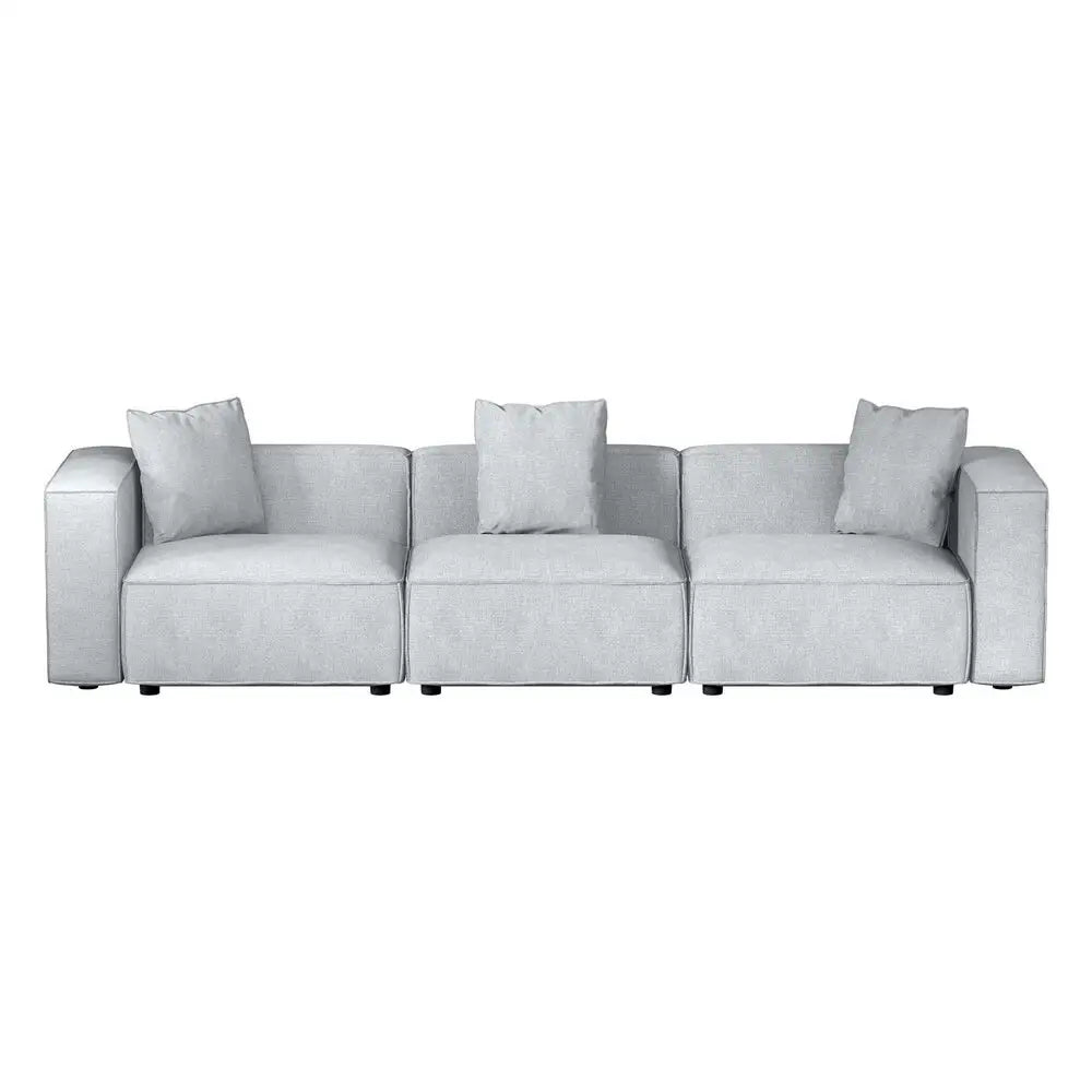 Modular Sofa Chaise Set 3-seater Grey