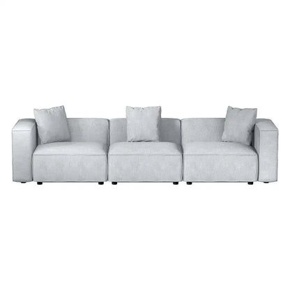 Modular Sofa Chaise Set 3-seater Grey