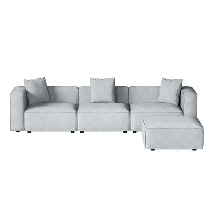 Modular Sofa Chaise Set 4-seater Grey