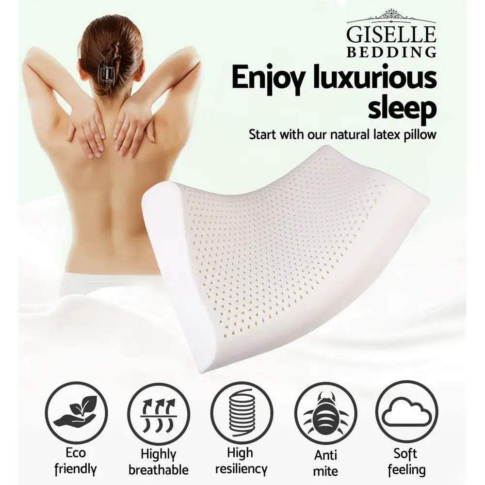 Natural Latex Pillow 2-zone Twin Pack