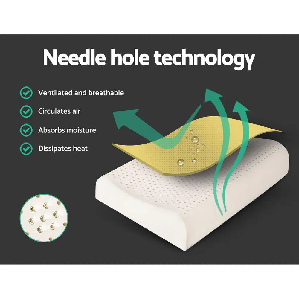 Natural Latex Pillow 2-zone Twin Pack