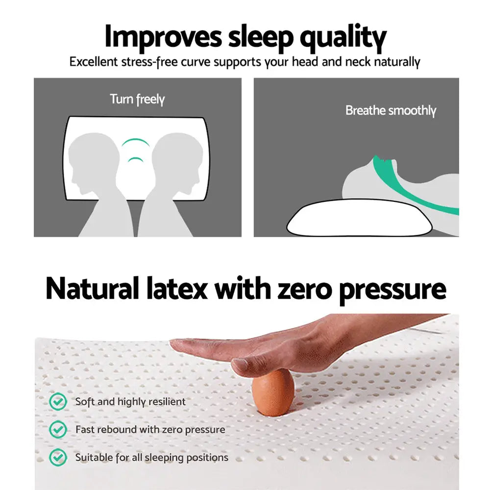 Natural Latex Pillow Classic Twin Pack