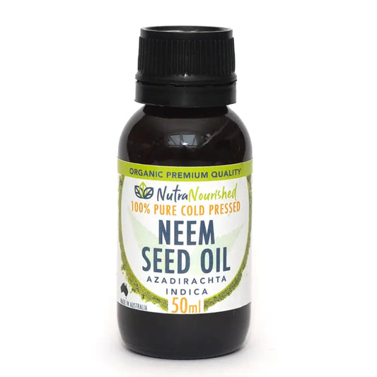 Neem Seed Oil - Organic 50ml | Dark Amber Glass Bottle Nutranourished