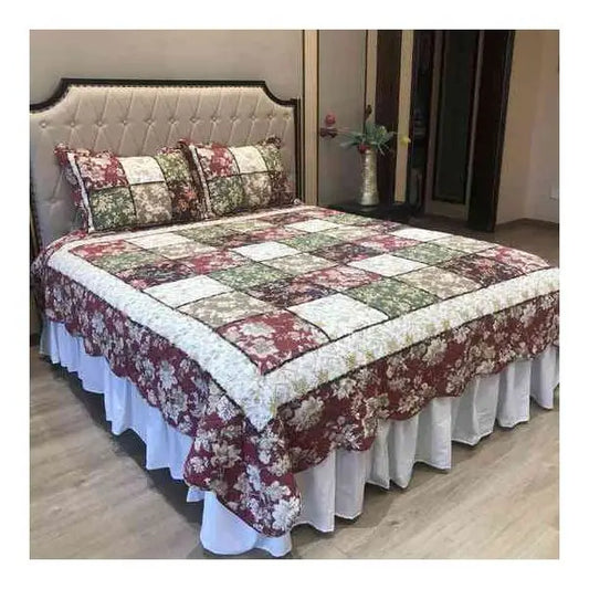 Newport 100% Cotton Quilted 3 Pcs Bedspread Coverlet Set King