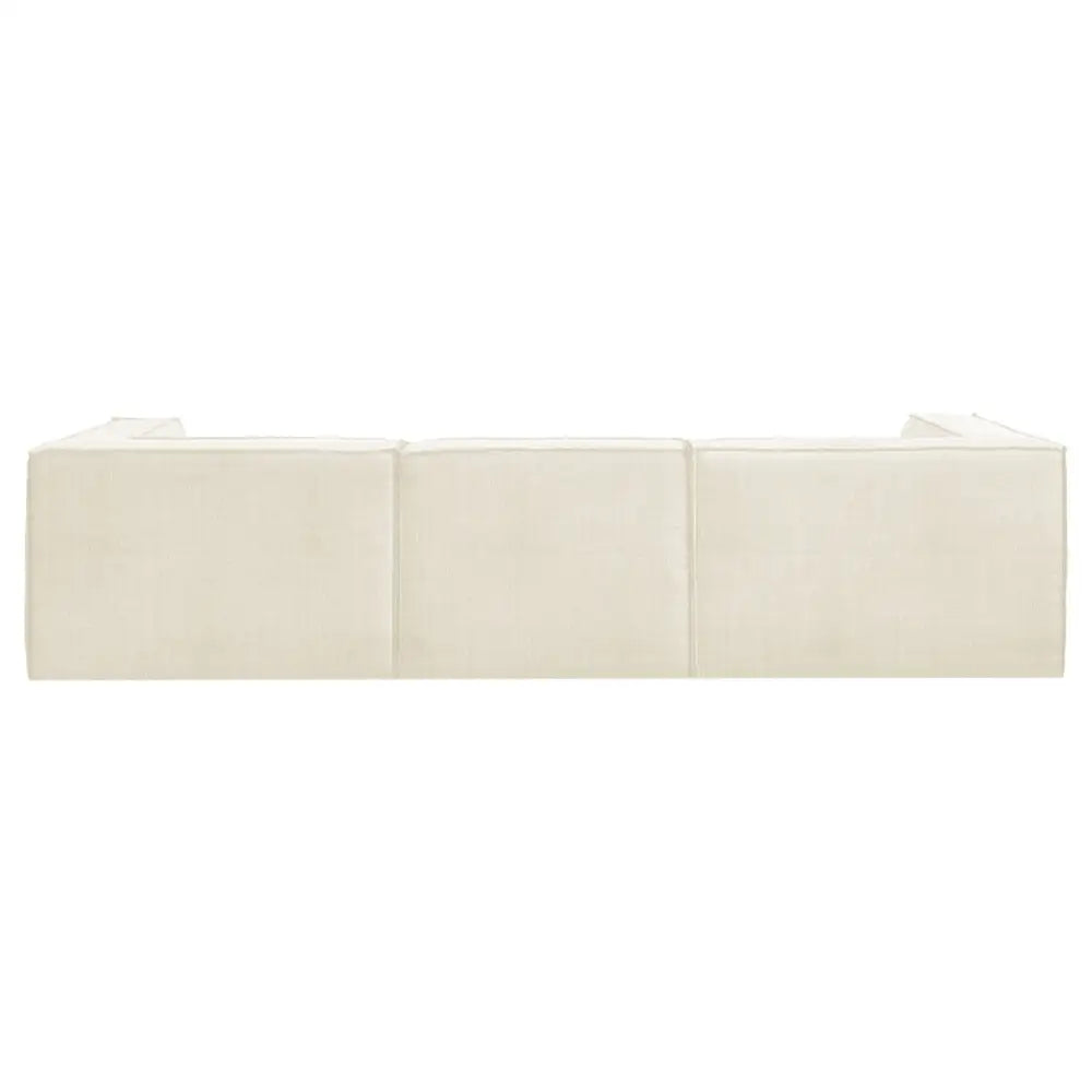 Novi 3-seater Modular Sofa with Ottoman in Cream Non-slip Bottom Lounge