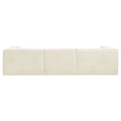 Novi 3-seater Modular Sofa with Ottoman in Cream Non-slip Bottom Lounge