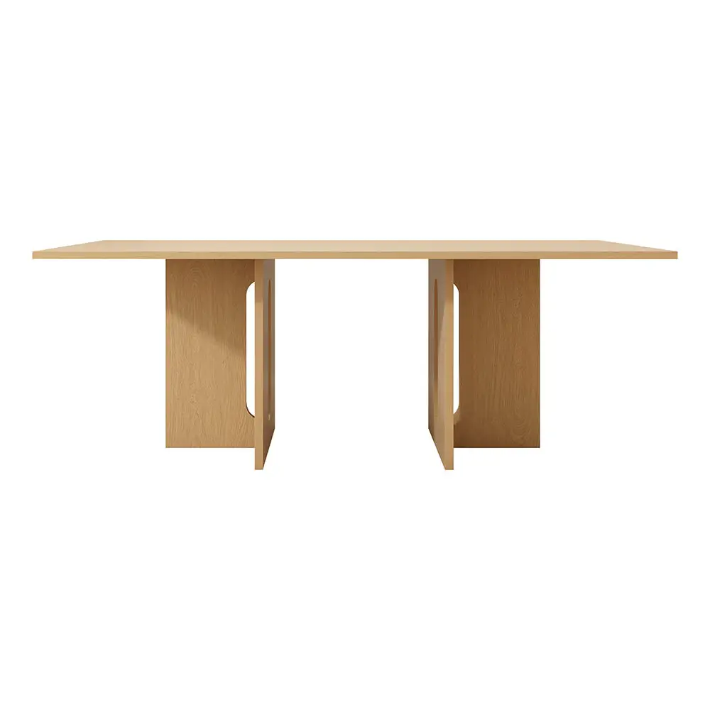 Oak Melamine Dining Table 6 Seater