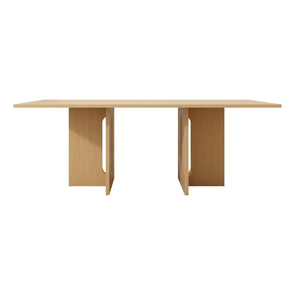 Oak Melamine Dining Table 6 Seater