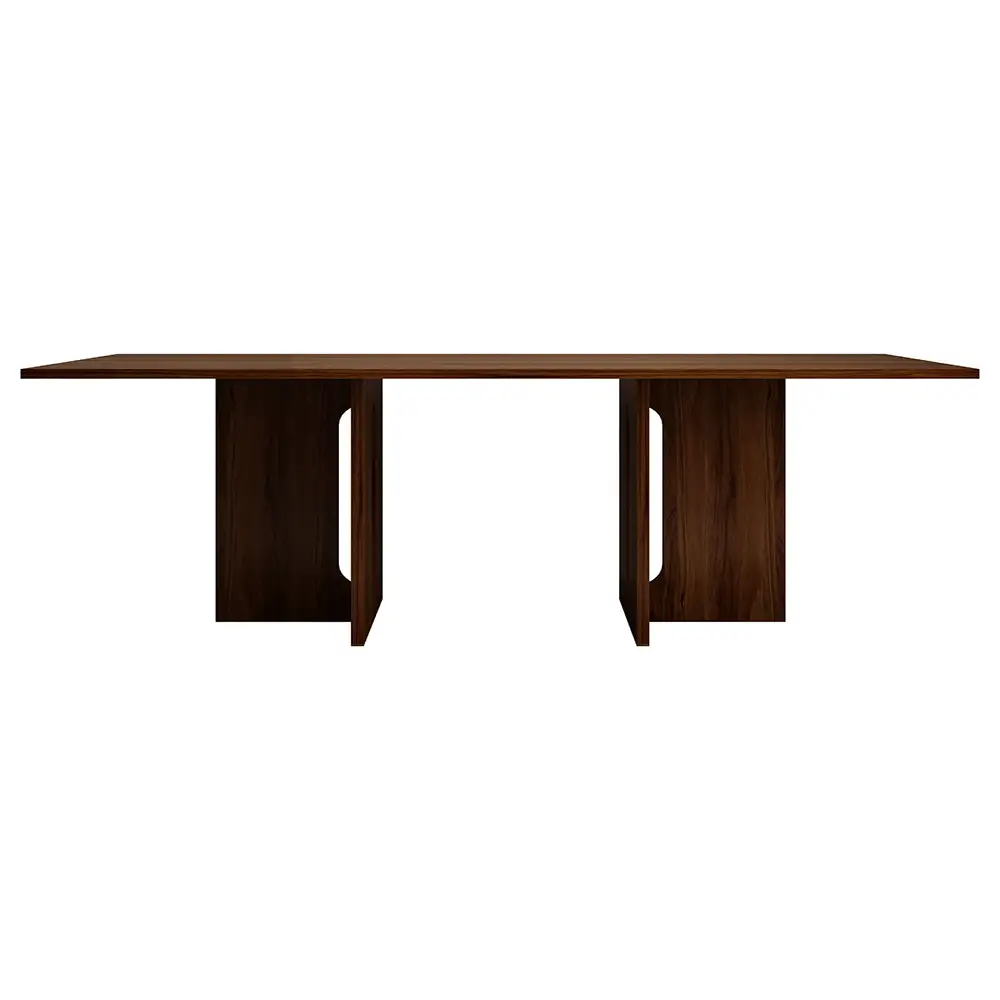Oak Melamine Dining Table 6 Seater