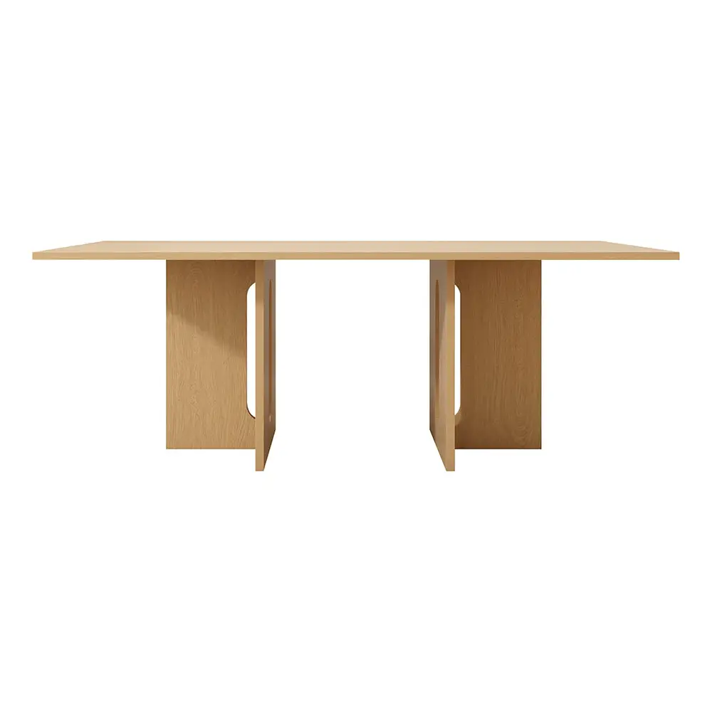 Oak Melamine Dining Table 6 Seater