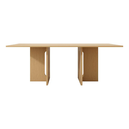 Oak Melamine Dining Table 6 Seater
