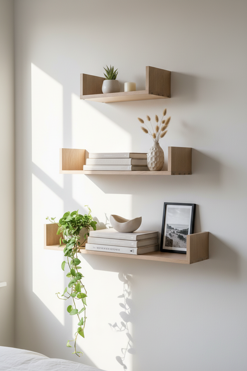 oak wall shelves australia set