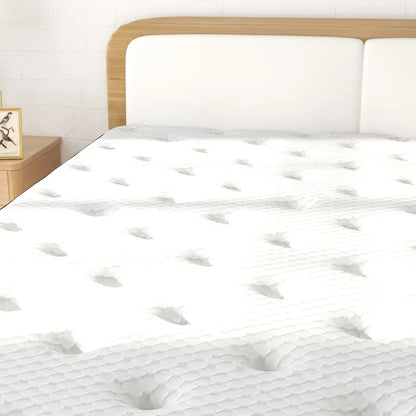 Osteopedic Euro Top Mattress Pocket Spring Medium Firm Hybrid Design Bed 30cm - King Single - White