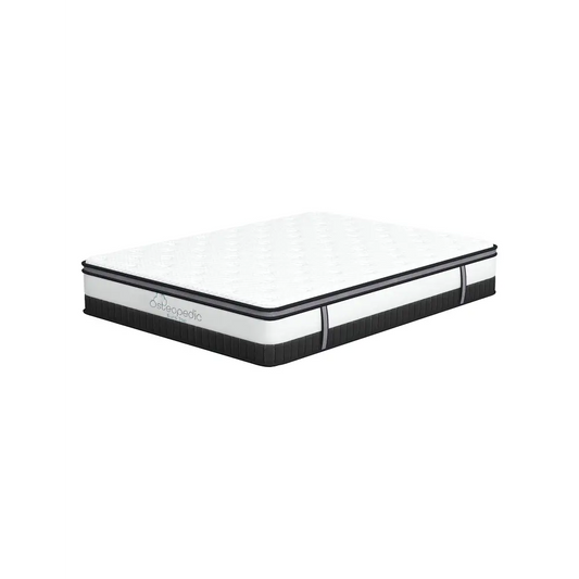 Osteopedic Euro Top Mattress Pocket Spring Medium Firm Hybrid Design Bed 30cm - King Single - White