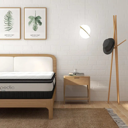 Osteopedic Euro Top Mattress Pocket Spring Medium Firm Hybrid Design Bed 30cm - King Single - White
