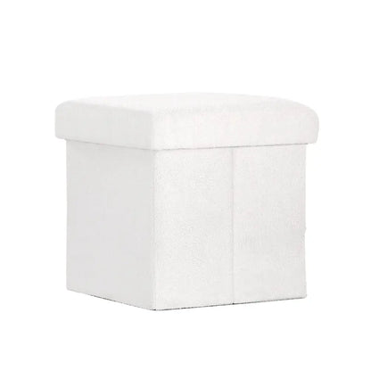 Ottoman Storage Foot Stool Vanity Square Teddy