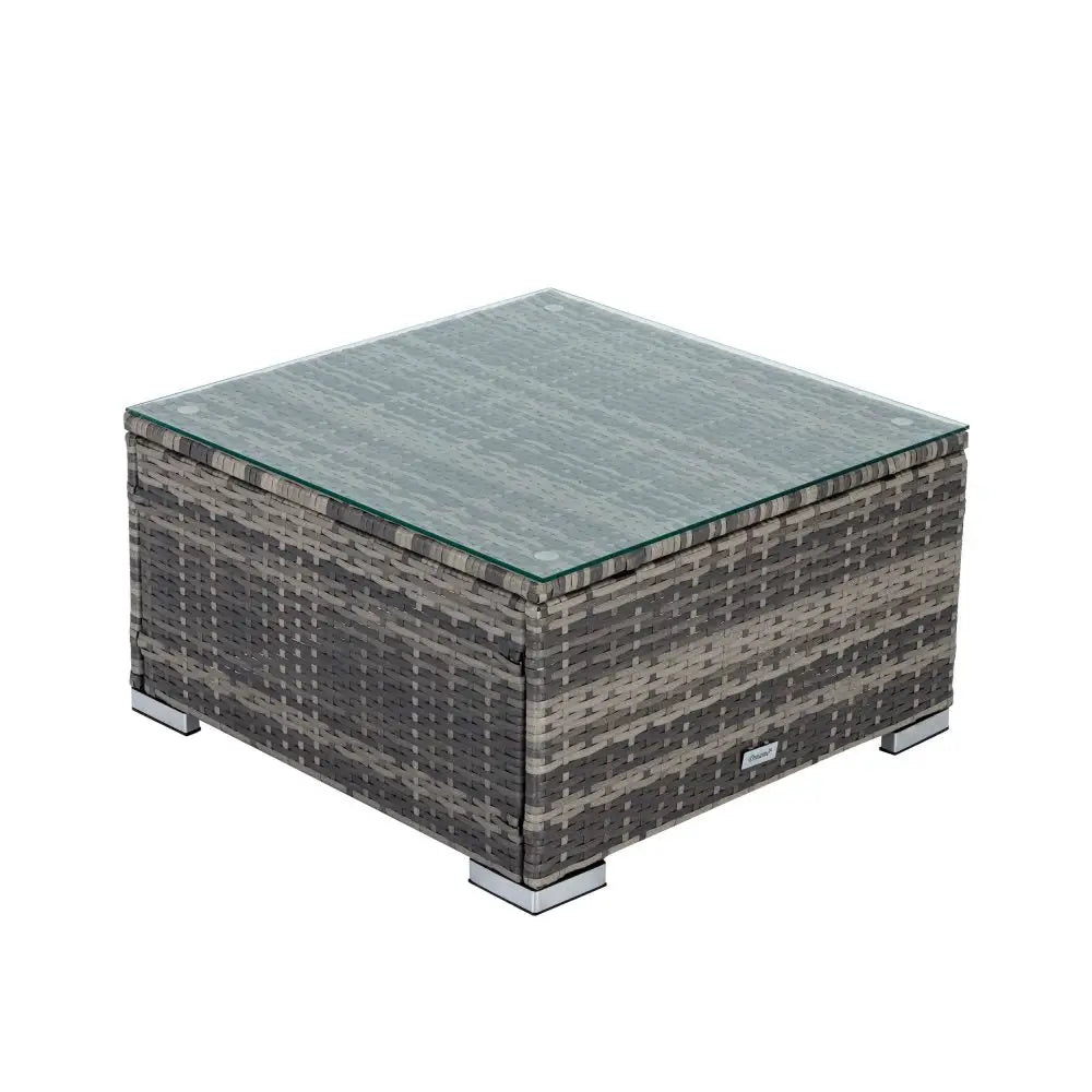 Ottoman-style Outdoor Lounge Set in Grey