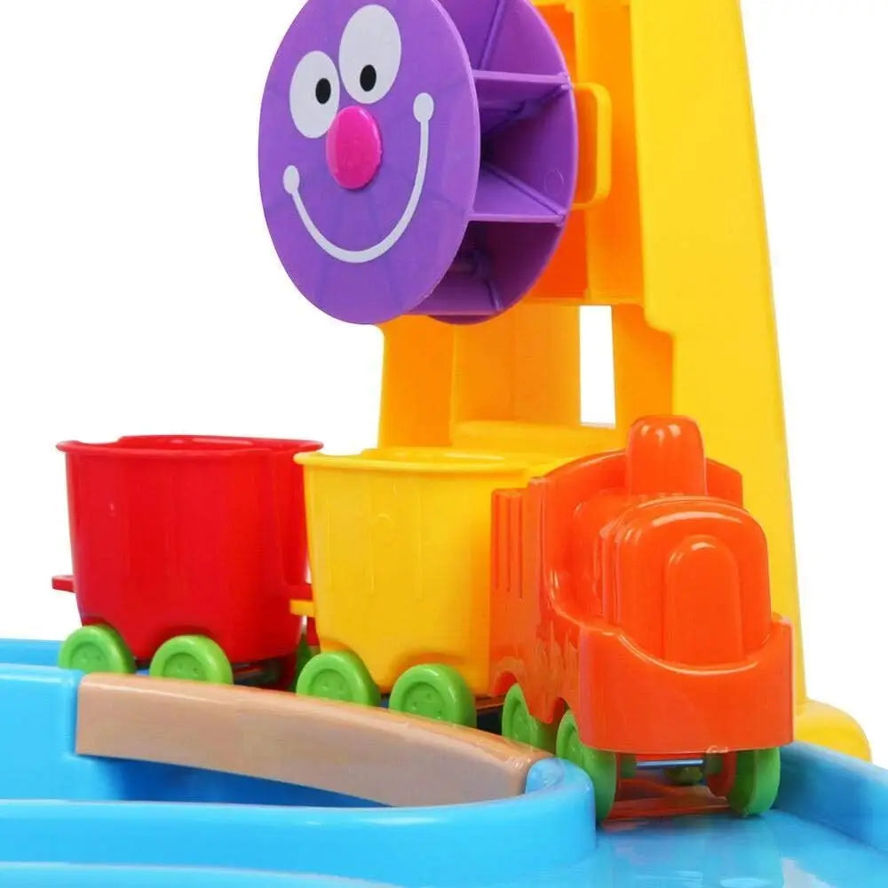 Outdoor Sand and Water Table Toy with Umbrella (28 Pcs Accessories)