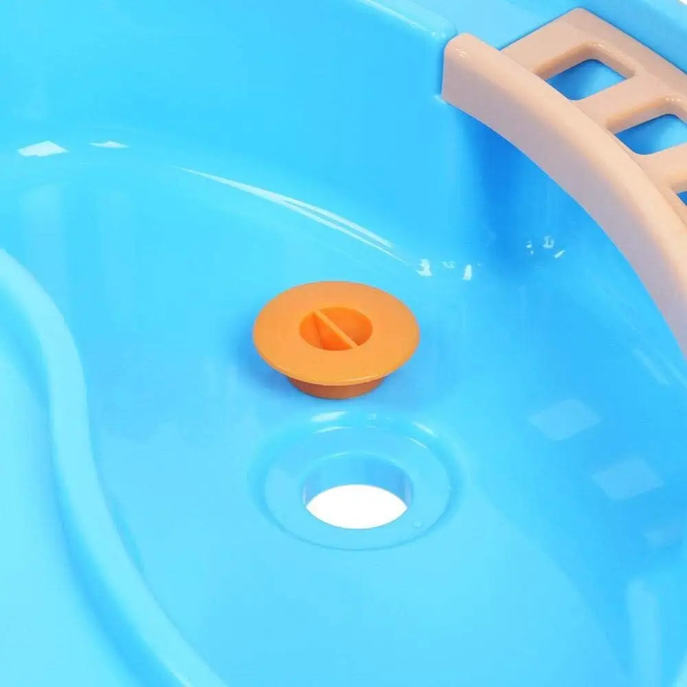 Outdoor Sand and Water Table Toy with Umbrella (28 Pcs Accessories)