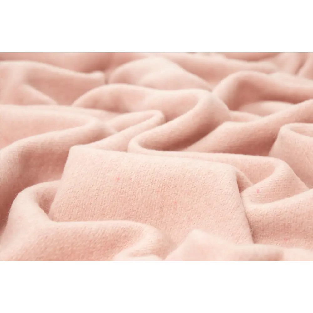 Oxford Throw - Merino Wool Blend - Blush | Soft Blush Pink Woolen Fabric