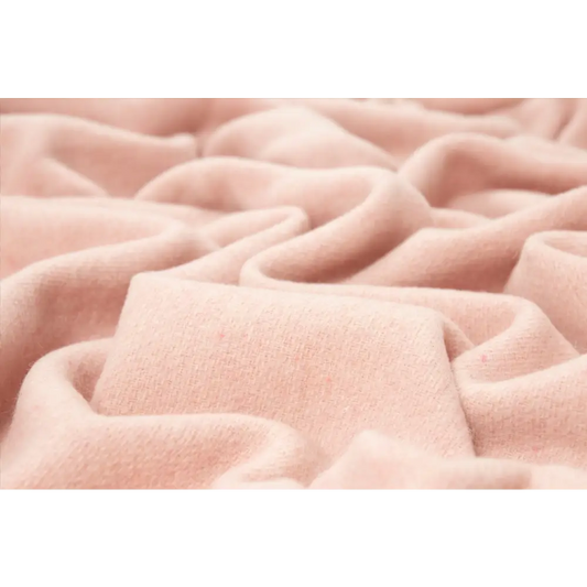 Oxford Throw - Merino Wool Blend - Blush | Soft Blush Pink Woolen Fabric