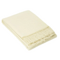 Oxford Throw - Merino Wool Blend - Ivory | Cream-colored Wool Throw Blanket Soft