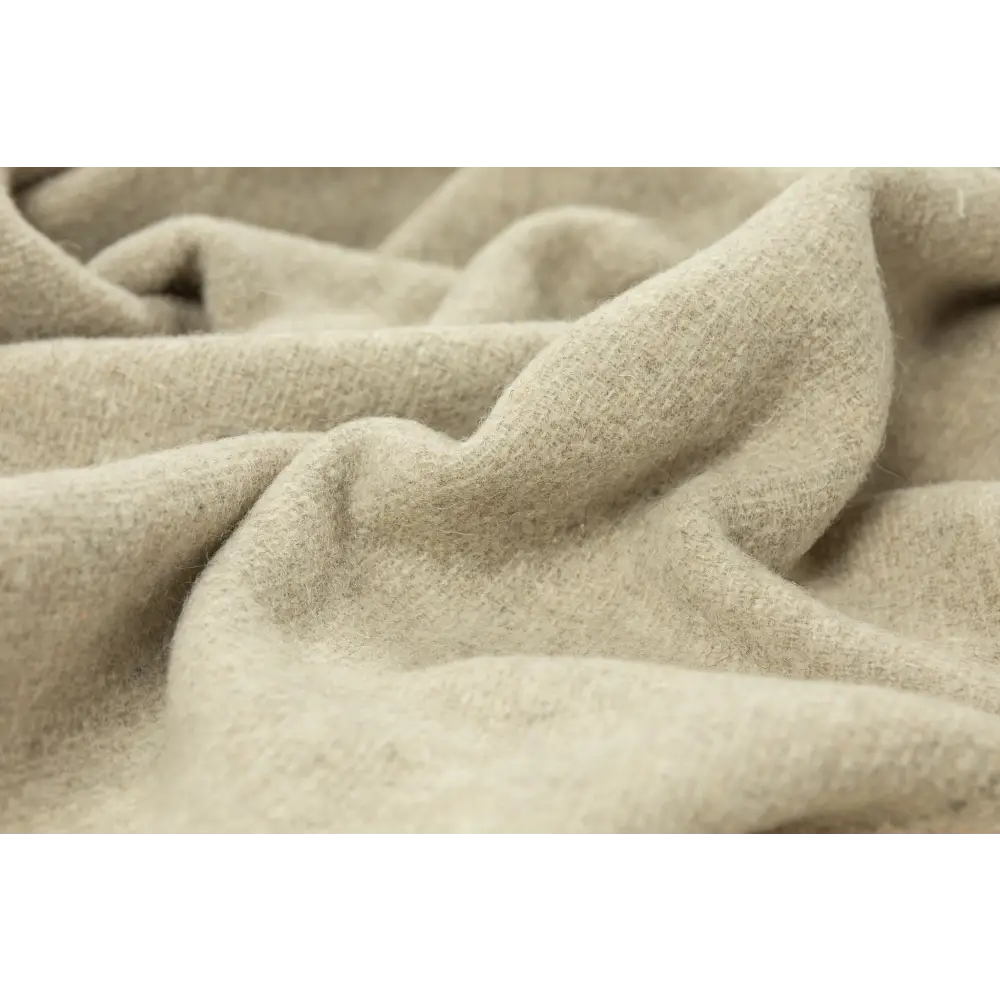 Oxford Throw - Merino Wool Blend - Stone