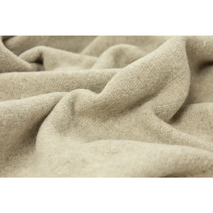 Oxford Throw - Merino Wool Blend - Stone