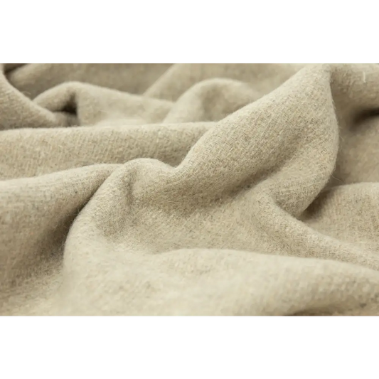 Oxford Throw - Merino Wool Blend - Stone