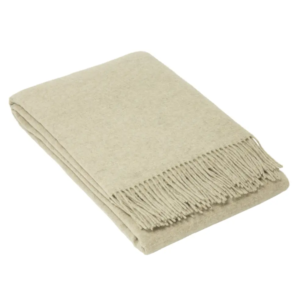Oxford Throw - Merino Wool Blend - Stone