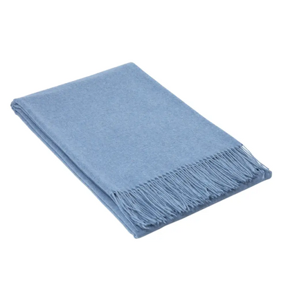 Paddington Throw - Fine Wool Blend - Blue