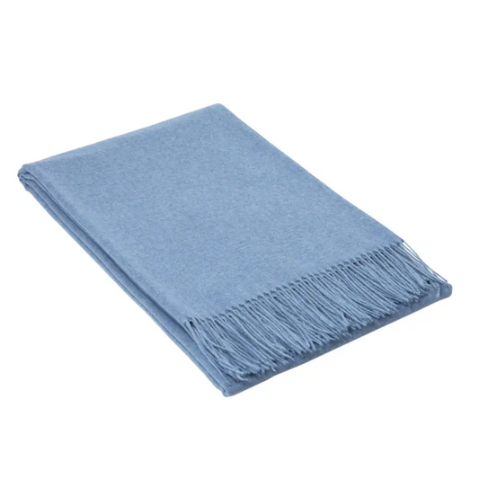 Paddington Throw - Fine Wool Blend - Blue