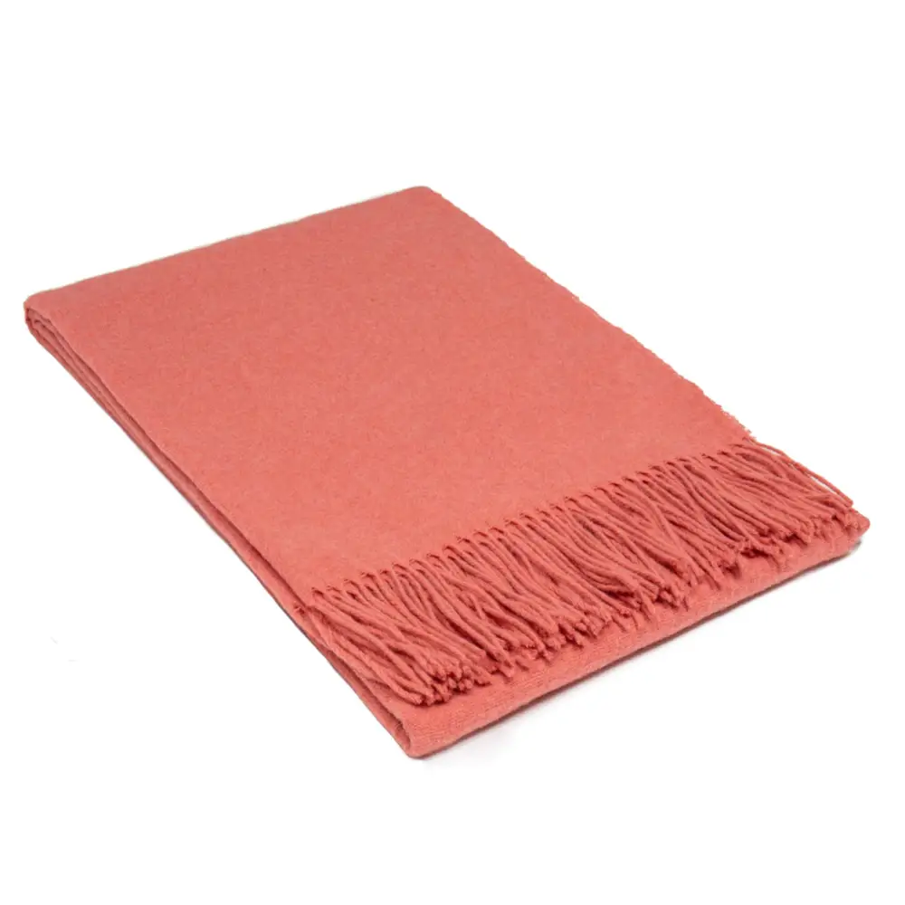 Paddington Throw - Fine Wool Blend - Peach