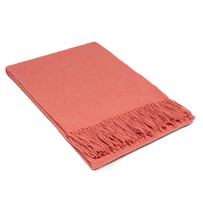 Paddington Throw - Fine Wool Blend - Peach