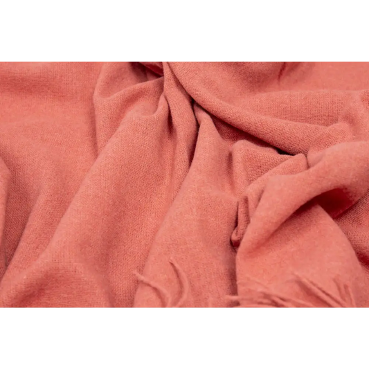 Paddington Throw - Fine Wool Blend - Peach