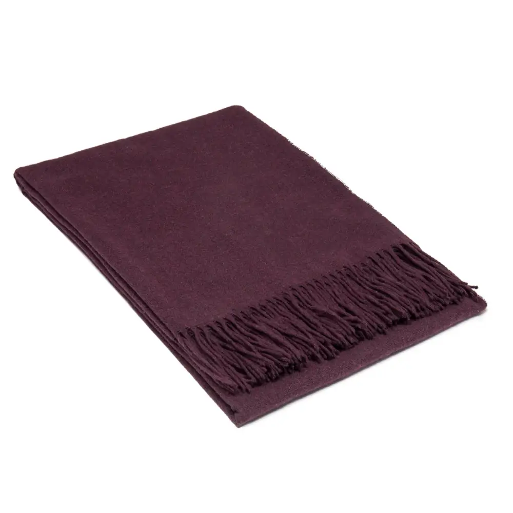 Paddington Throw - Fine Wool Blend - Plum