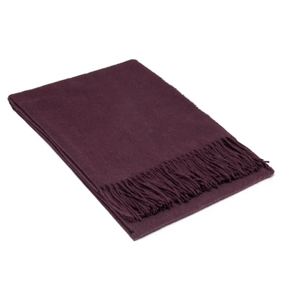 Paddington Throw - Fine Wool Blend - Plum