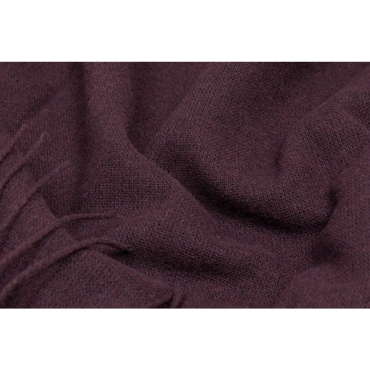Paddington Throw - Fine Wool Blend - Plum
