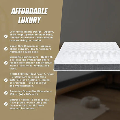 Palermo Queen Memory Foam Mattress - Oeko-tex® & Certipur-us® Certified