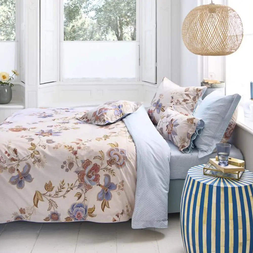 Pip Studio Cece Fiore White Cotton Quilt Cover Set Super King