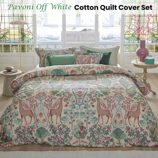 Pip Studio Pavoni off White Cotton Quilt Cover Set King