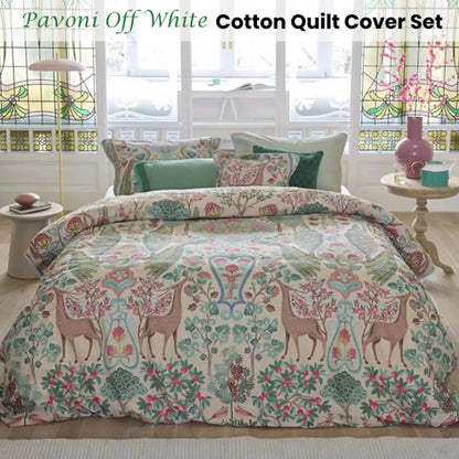 Pip Studio Pavoni off White Cotton Quilt Cover Set Queen