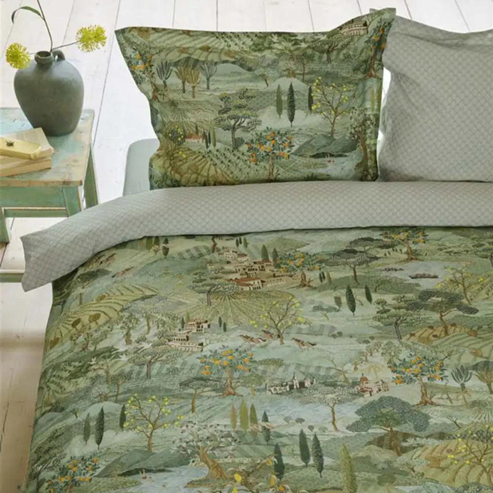 Pip Studio Toscana Green Cotton Quilt Cover Set King