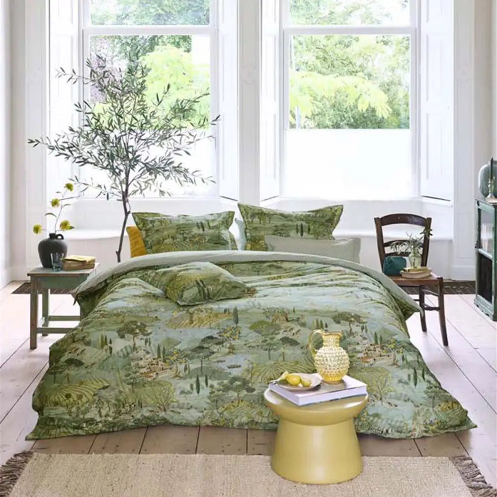 Pip Studio Toscana Green Cotton Quilt Cover Set King