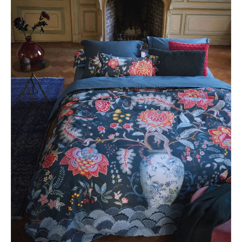 Pip Studio Tree of Life Dark Blue 100% Cotton Quilt Cover Set King