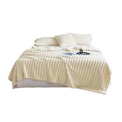 Plush Blanket Leisure Autumn Winter Warm Nap Throw Soft Cozy - Grey-100x150cm
