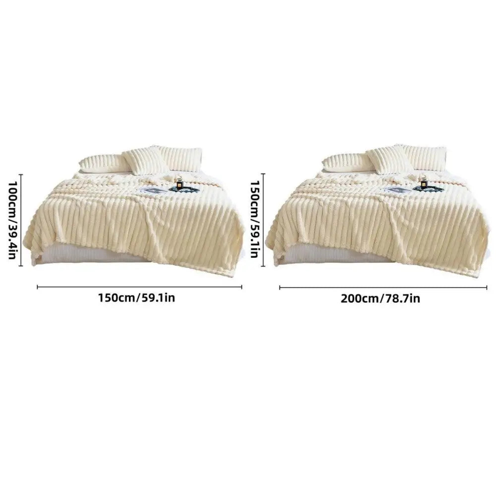 Plush Blanket Leisure Autumn Winter Warm Nap Throw Soft Cozy - Grey-100x150cm