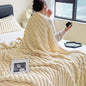 Plush Blanket Leisure Autumn Winter Warm Nap Throw Soft Cozy - Grey-100x150cm