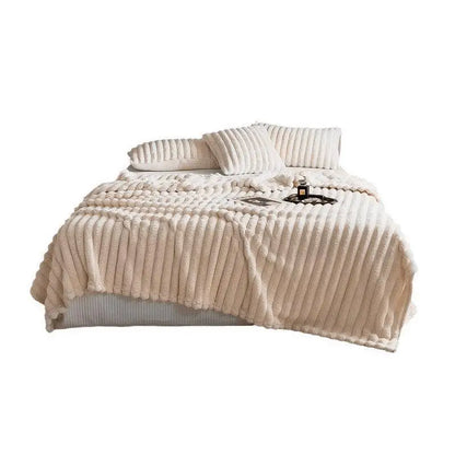 Plush Blanket Leisure Autumn Winter Warm Nap Throw Soft Cozy - Grey-100x150cm